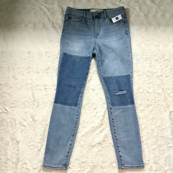GAP 1969 Patchwork True Skinny Super High Rise Jeans Size 29 Regular - Picture 2 of 11